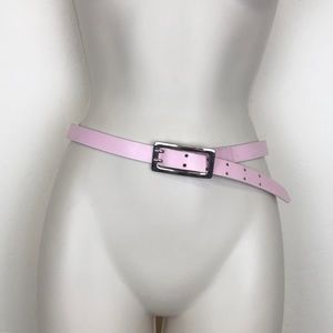 Express pink leather belt